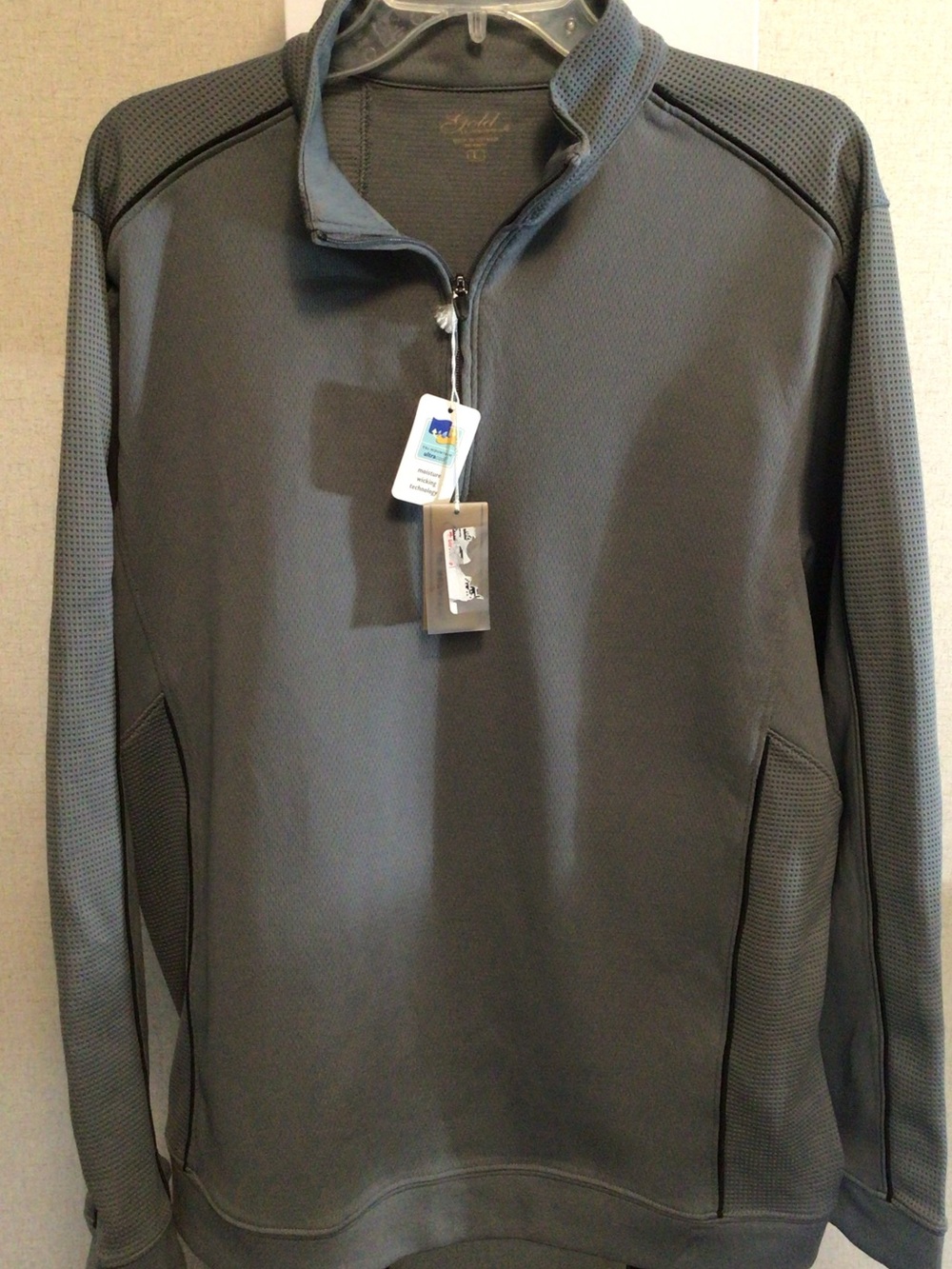 Men's Gray Lightweight Quarter-Zip Shirt Jacket